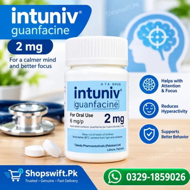 Intuniv Guanfacine 2mg Tablets in Pakistan