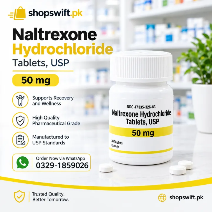 Naltrexone Hydrochloride Tablets  in Pakistan