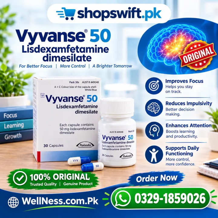 Vyvanse 50mg Capsules in Pakistan